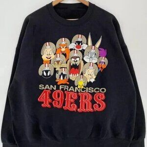 San Francisco 49ers Looney Tunes Ash Color Crewneck Sweatshirt